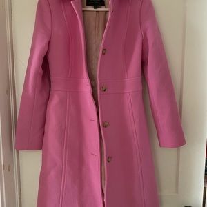 J Crew lady day coat.  Retro pink.  Size 0.  New without tags.